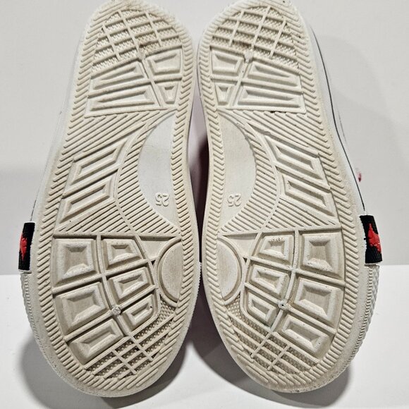 Toddler Red Dinosaur Team Canvas Sneakers Size(US 8) Hook & Loop Lace - Picture 6 of 9